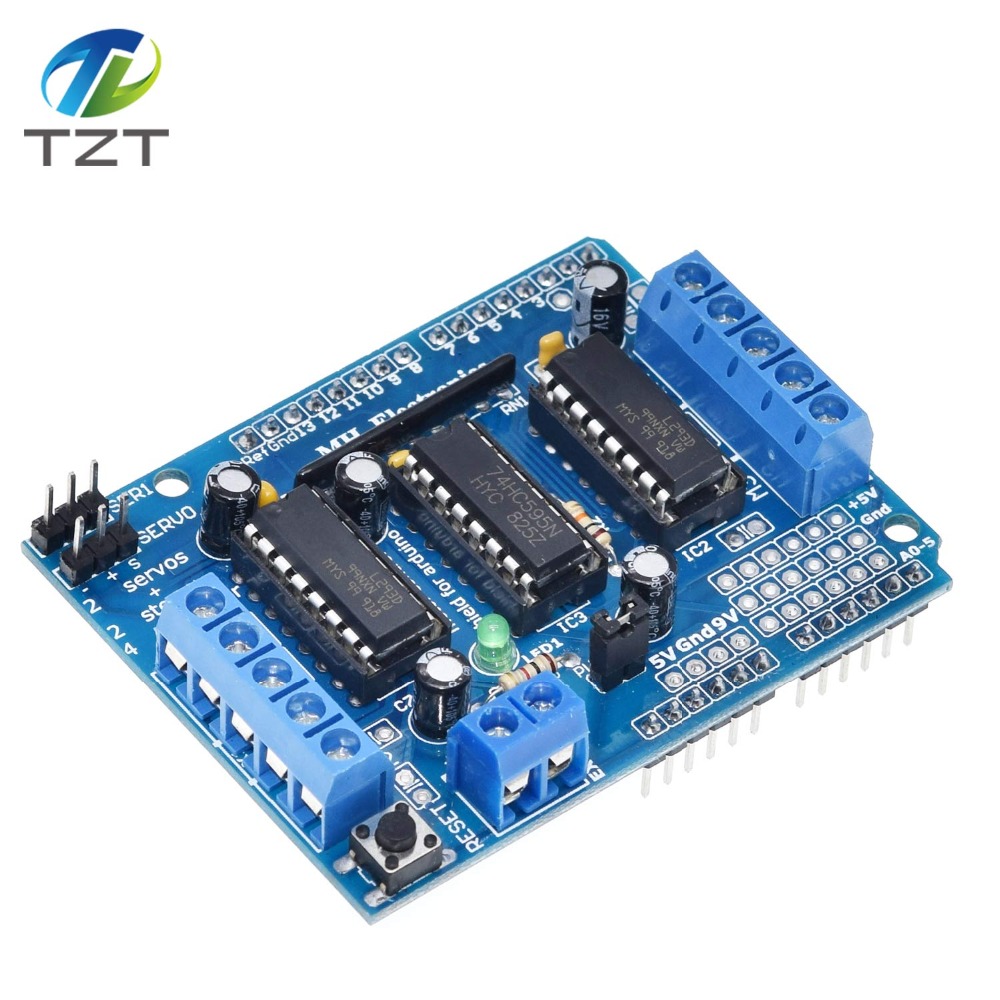 TZT  L293D Motor Drive Shield dual for arduino Duemilanove, Motor drive expansion board motor control shield