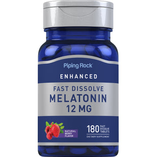 Melatonin Fast Dissolve, 12 mg, 180 Fast Dissolve Tablets