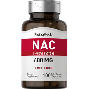 N-Acetyl Cysteine (NAC), 600 mg, 100 Quick Release Capsules bottle