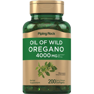 Oil of Oregano, 4000 mg (per serving), 200 Quick Release Softgels Bottle